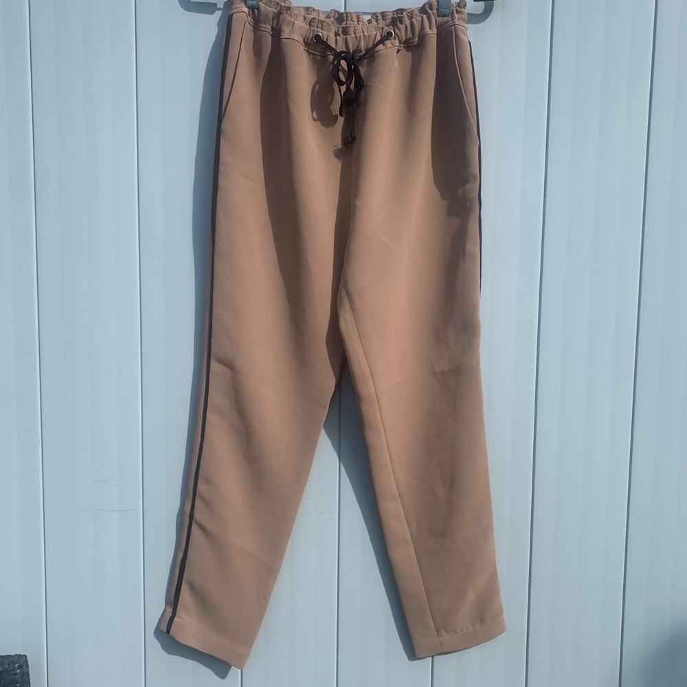 Sandro Tan Straight Leg Pants